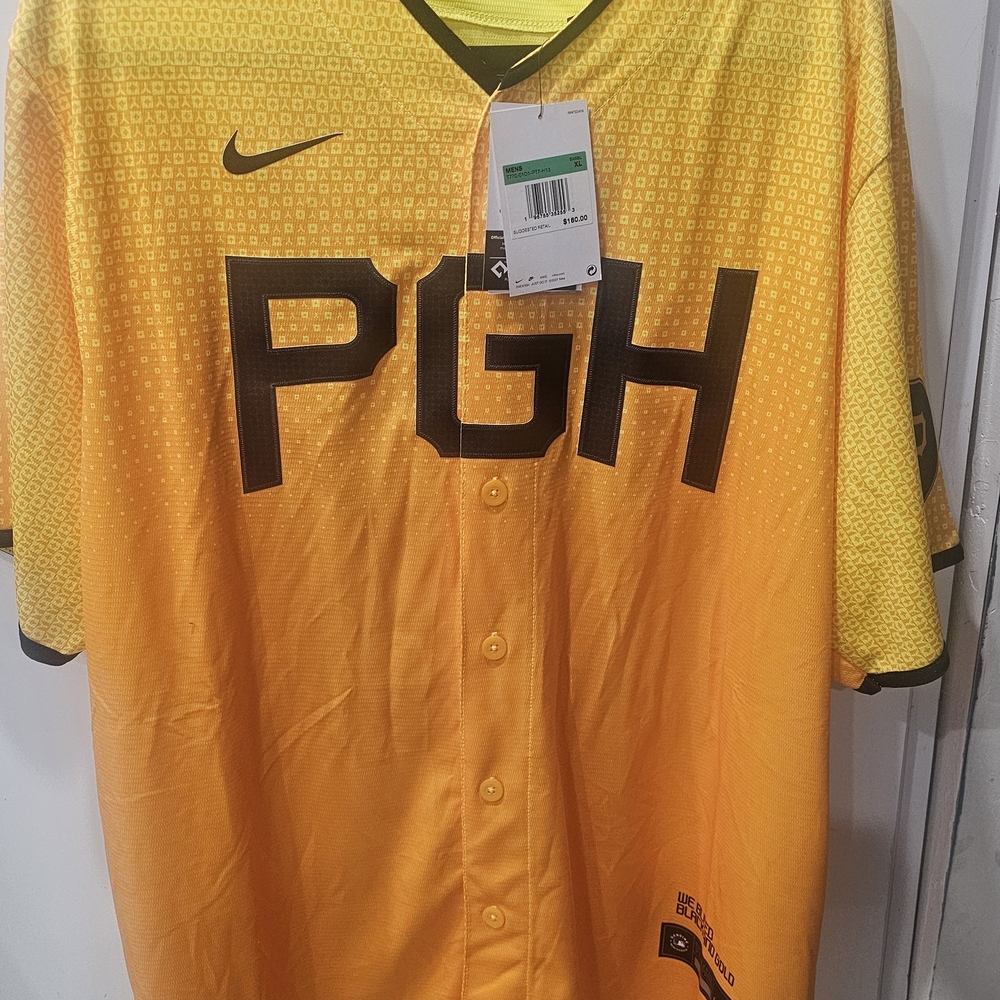 Nike Yellow and Orange Men's Jersey